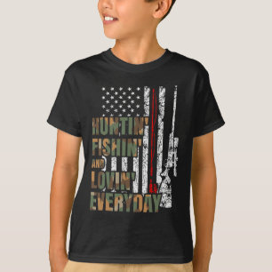 Hunting Fishing Loving Dagaily American Hjort Hunt T Shirt