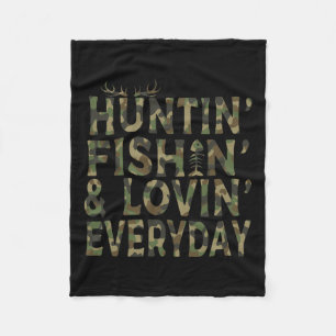 Hunting Fishing Loving Varje dag Hunting Pappa Fleecefilt