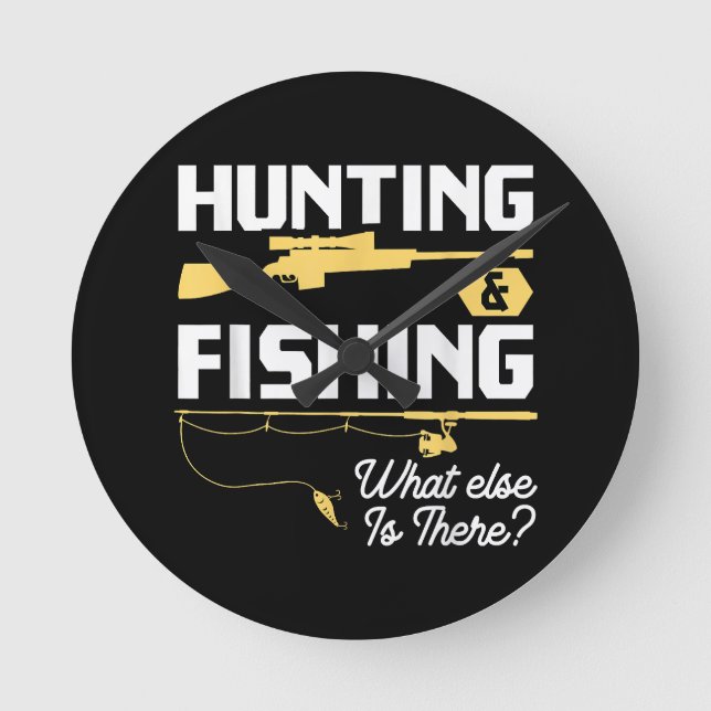 Hunting & Fishing What other is where - Funny Fish Rund Klocka (Framsida)