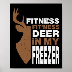 Hunting Fitness Hjort in Freezer Hunter Manar Boys Poster