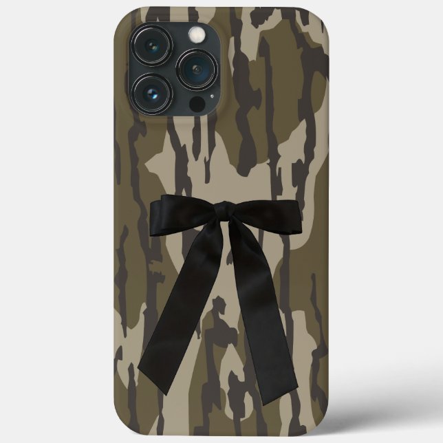 Hunting Girl Camo Black Bow Ribbon (Baksida)