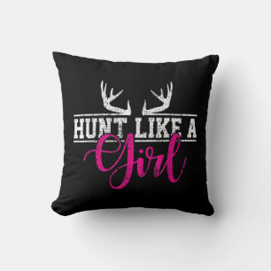 Hunting Girl Hunt som en flicka Kudde