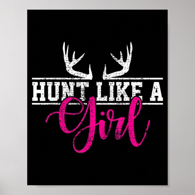 Hunting Girl Hunt som en gift Poster (Framsidan)