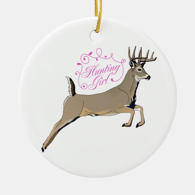 Hunting Girl Julgransprydnad Keramik (Framsidan)