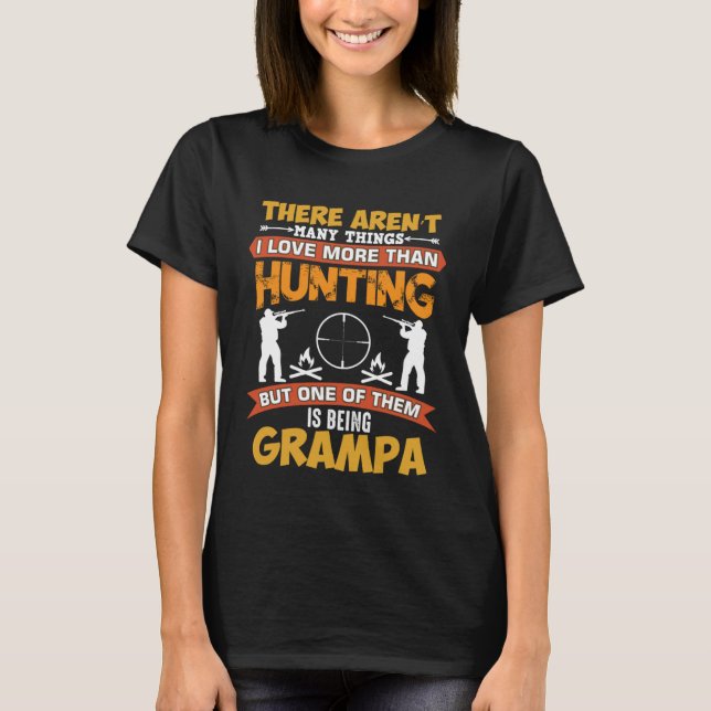 Hunting Grampa  New Grampa Pregnancy Announcement T Shirt (Framsida)