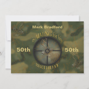 HUNTING/HJORT/BIRTHDAY INVITATION - ÄNDRINGSÅLDER INBJUDNINGAR