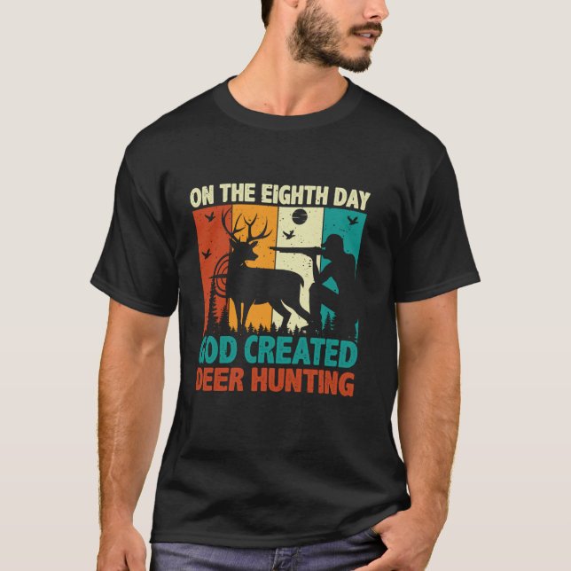 Hunting Hjort Buck Hunting Patriotic Hunter Long S T Shirt (Framsida)