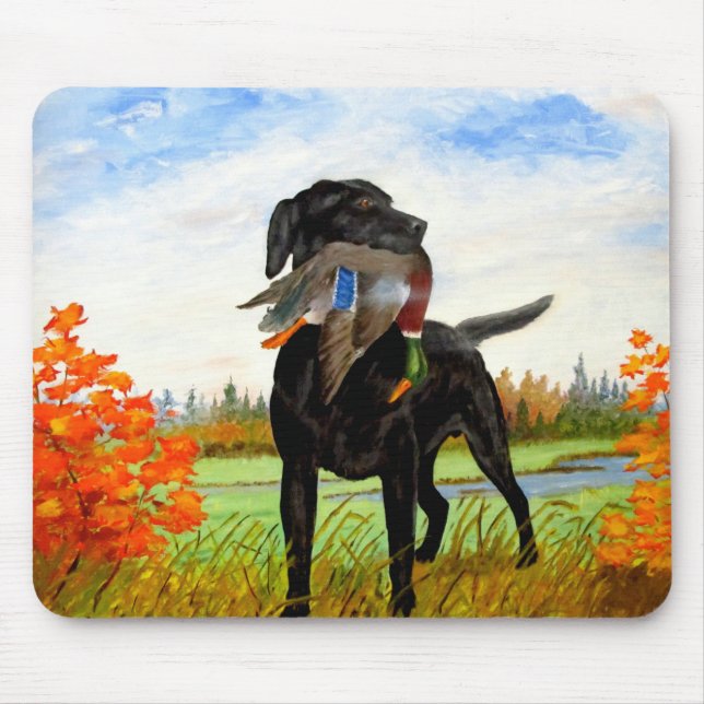 Hunting Hund Mousepad Musmatta (Framsidan)