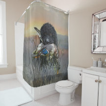 Hunting hund Shower Curtain