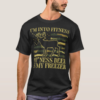 Hunting Im Into Fitness Fit Ness Hjort Freezer Man T Shirt