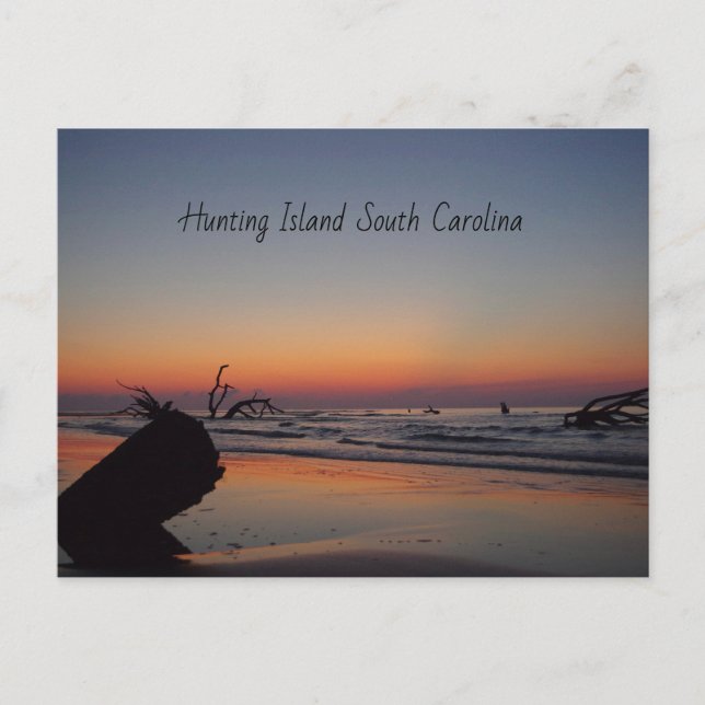 Hunting Island Sunrise Vykort (Framsida)