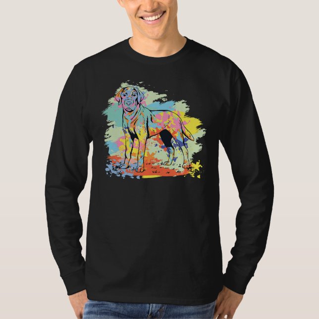 Hunting Labrador Retriever Hund Handler T Shirt (Framsida)
