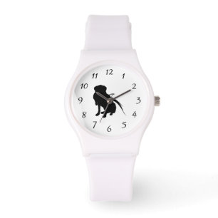 Hunting Labrador Retriever Silhouette Kärlek Hunda Armbandsur