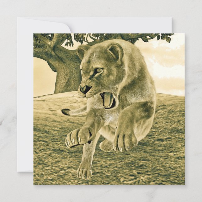 Hunting Lioness (Framsida)