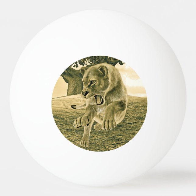 Hunting Lioness Pingisboll (Framsidan)