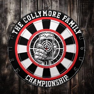 Hunting Lodge Beer Glass Art Darttavla