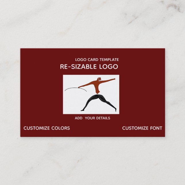 Hunting Logotyp Warrior Hunter Visitkort (Framsida)