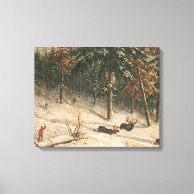 Hunting Moose Canvastryck (Framsida)