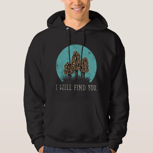 Hunting Morel Mushroom  Hoodie (Framsida)