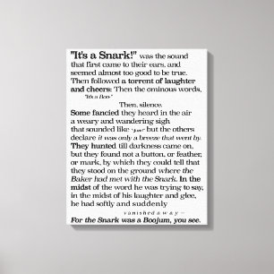 Hunting of the Snark by Lewis Carroll Canvastryck