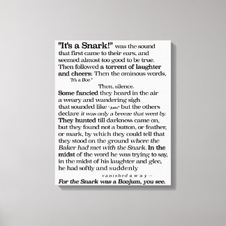 Hunting of the Snark by Lewis Carroll Canvastryck