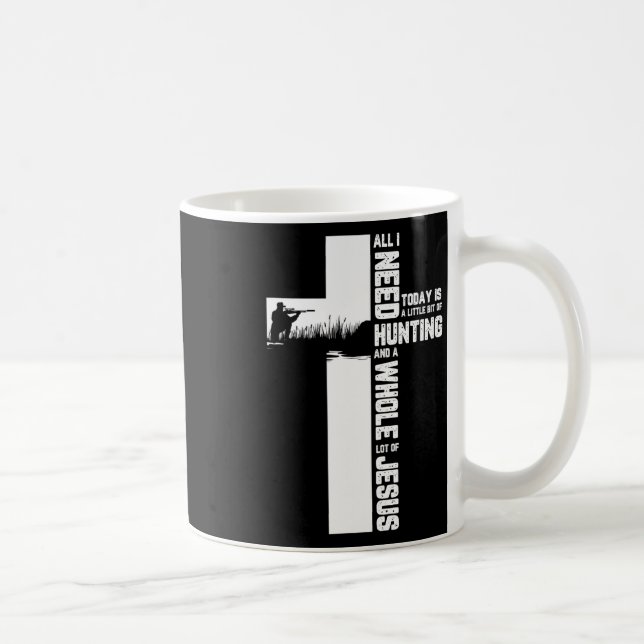 Hunting Oudoor Kor Jesus Christian Quote Coola Hu Kaffemugg (Höger)