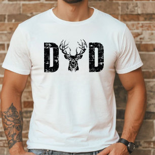 Hunting Pappa Rustic Hjort Antler T Shirt
