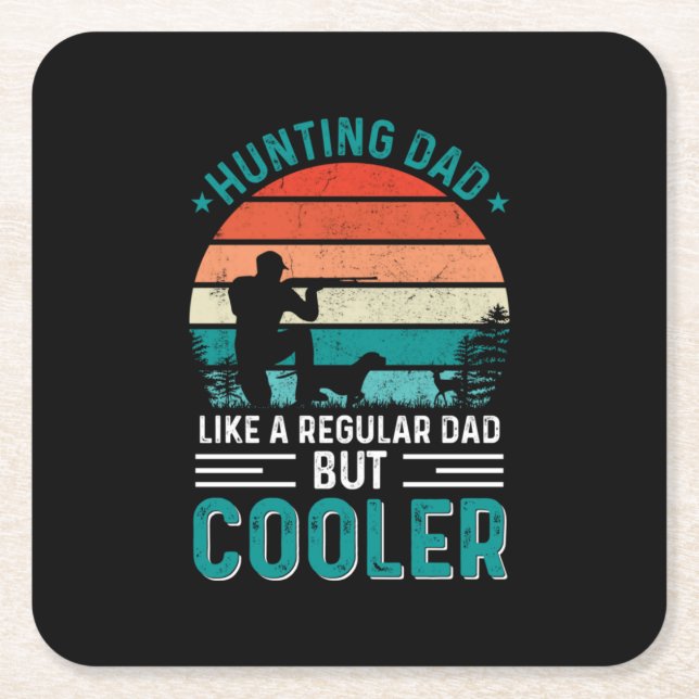Hunting Pappa Underlägg Papper Kvadrat (Framsidan)