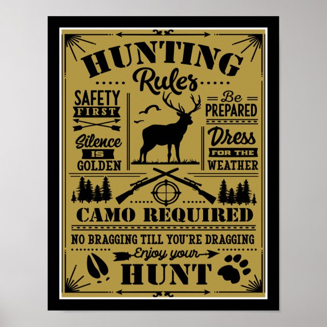 Hunting Regler Poster (Framsidan)