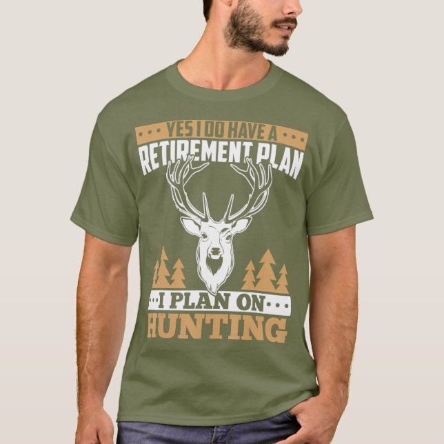 Hunting retirement gifts for men love deer elk t shirt (Framsida)