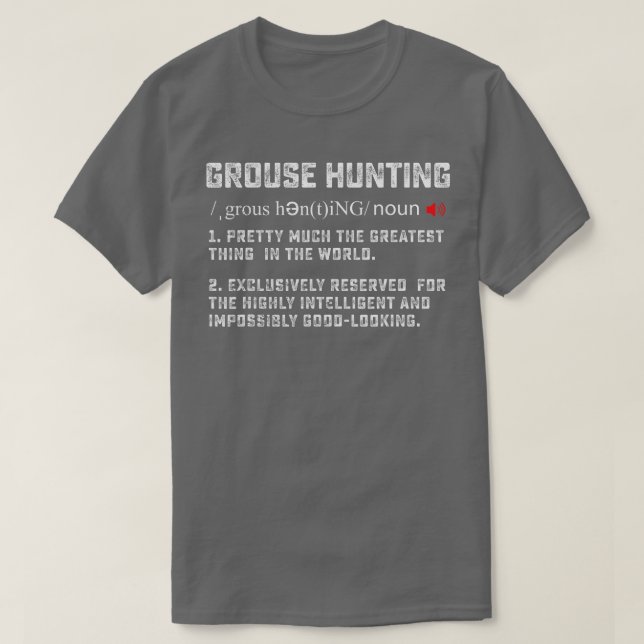 Hunting Ruffed Grouse-fågeldefinitionen art Hu T Shirt (Design framsida)