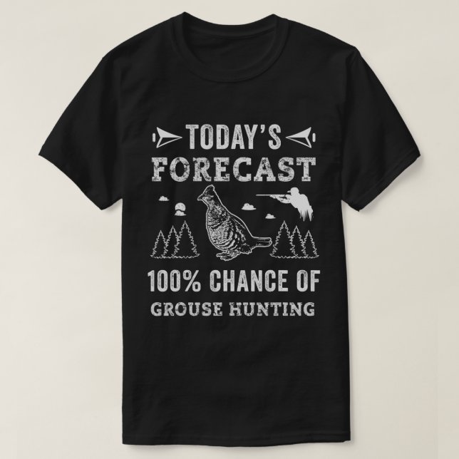 Hunting Ruffed Grouse (lustig prognostema H) T Shirt (Design framsida)