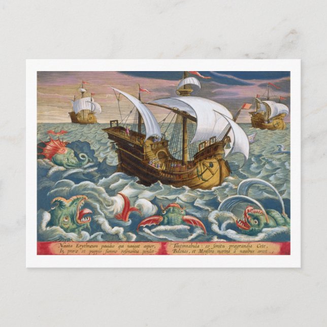 Hunting Sea Creatures, tallrik 84 från Venationes  Vykort (Framsida)