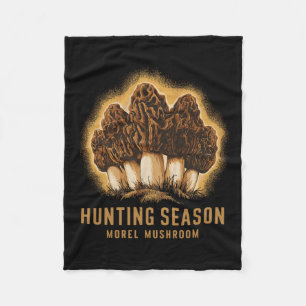 Hunting Season Funny Morel Mushroom Foraging Fleecefilt