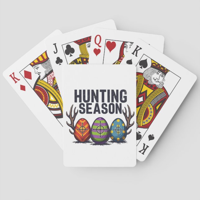 Hunting Season Påsk Hunting Eggs Funny Casinokort (Baksidan)