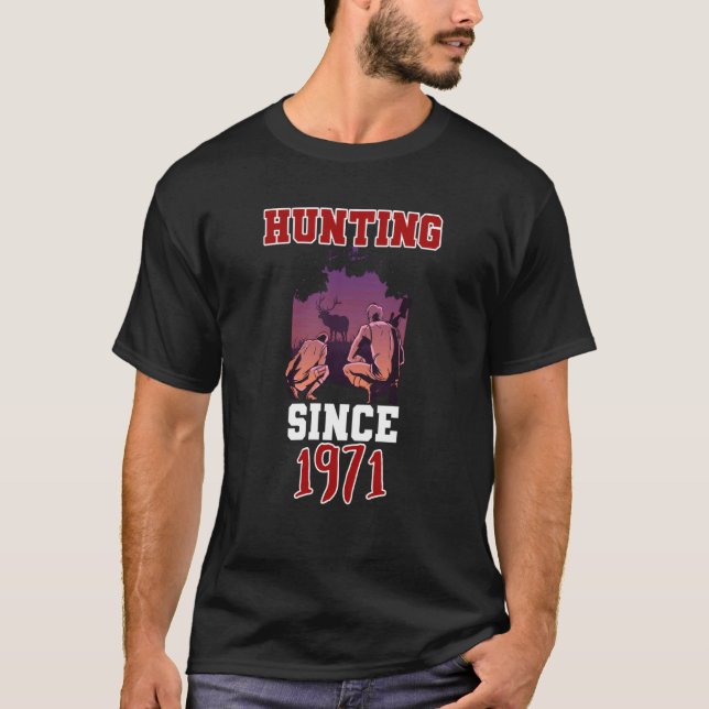Hunting since 1971 t shirt (Framsida)