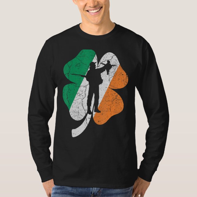Hunting St patrick's day Shamrock Ireland F T Shirt (Framsida)