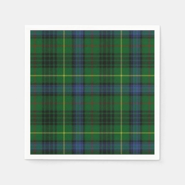 Hunting Stuart Scottish Tartan Pappersservett (Framsidan)