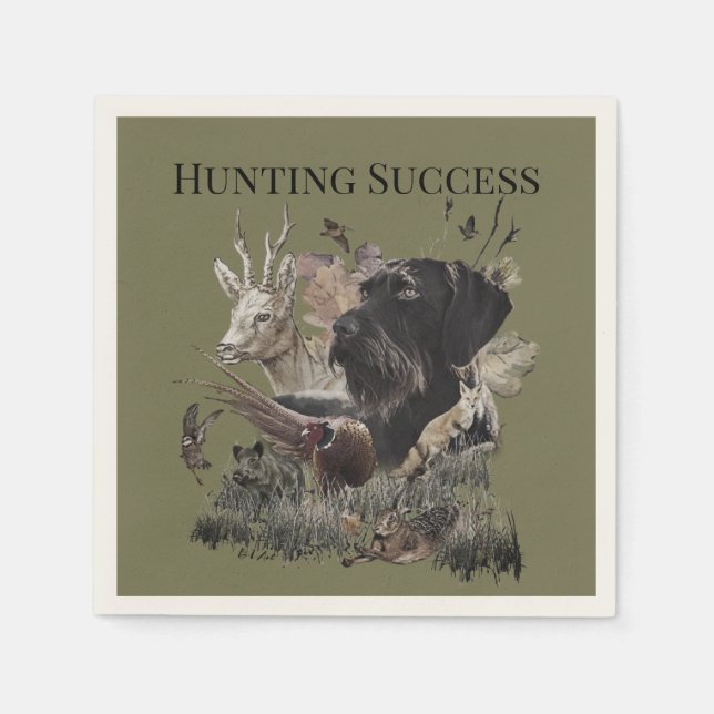 Hunting Success,Deutsch Drahthaar Pappersservett (Framsidan)