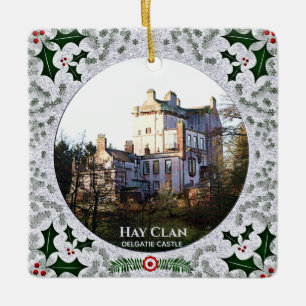 Hunting Tartan Scottish Hay Klan Castle Julafton Julgransprydnad Keramik