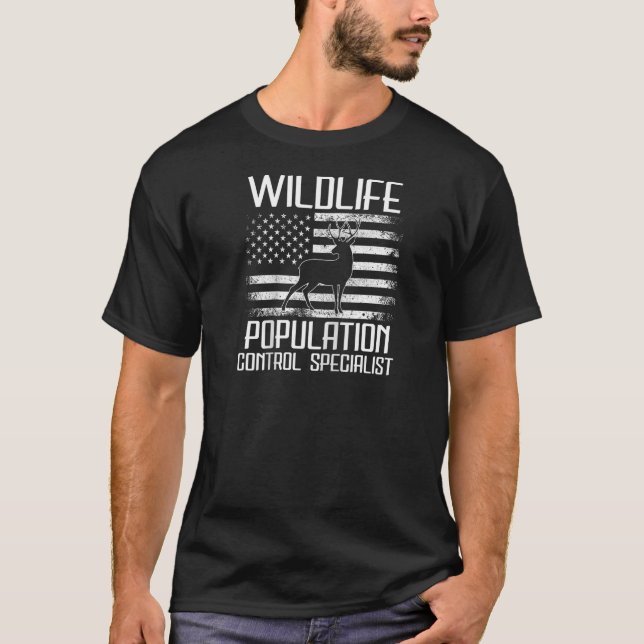 Hunting Tee Wildlife Population Control Spe Funny (Framsida)