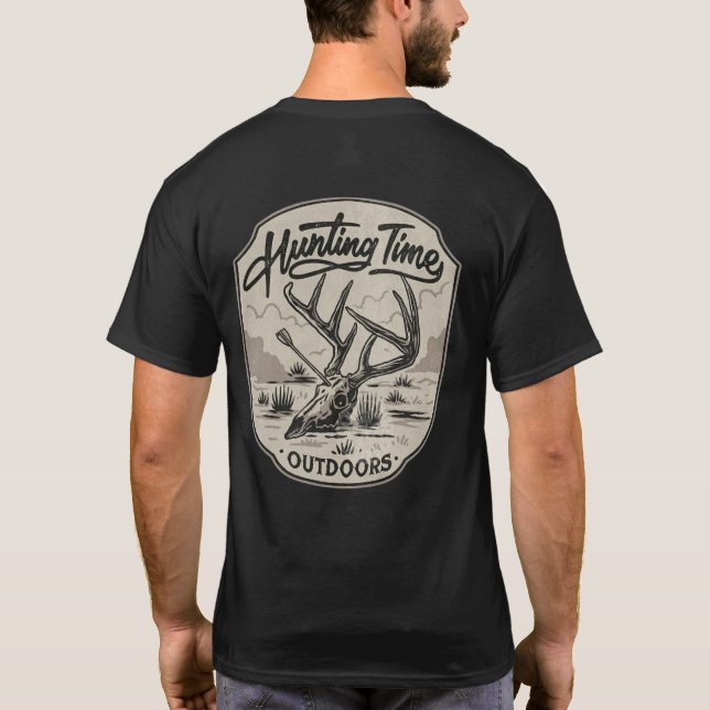 Hunting Time Outdoors T Shirt (Baksida)