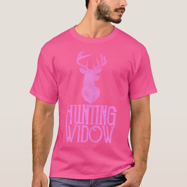 Hunting Widow Funny Hunters änka T Shirt (Framsida)