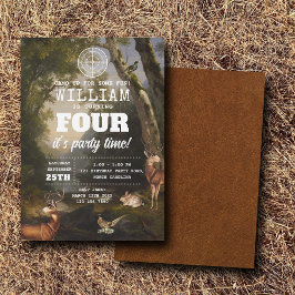 Hunting Wildlife Outdoorsman Kids Birthday Party Inbjudningar