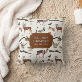 Hunting Wildlife Outdoorsman Pattern Kudde