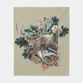 Hunting with a Weimaraner, ’Grått Ghost’ Fleecefilt