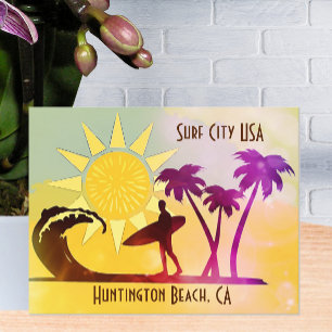 Huntington Beach CA Surfa City USA Vykort