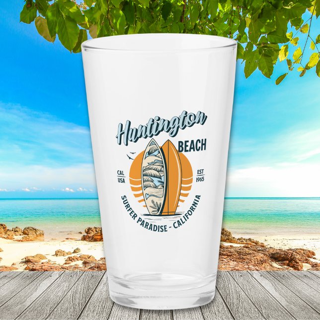 Huntington Beach California Funny California Beach Glaskopp (Skapare uppladdad)