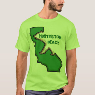 Huntington Beach California grönt State-killar T Tee