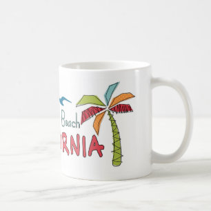 Huntington Beach California handflatan Kaffemugg
